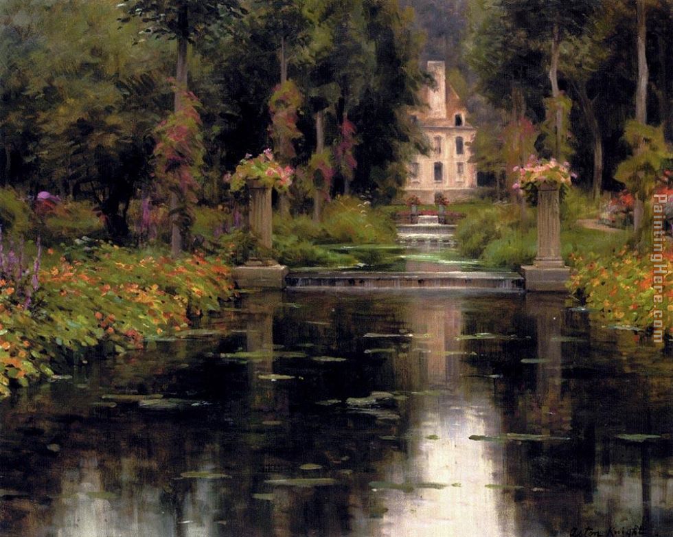 View Of A Chateaux painting - Louis Aston Knight View Of A Chateaux art painting